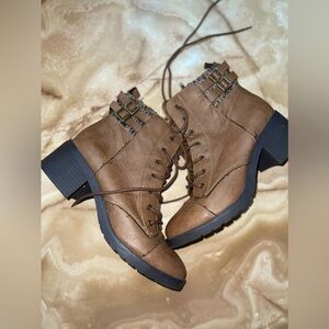 Rampage Women’s Zip up Leather Booties